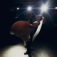 gorgeous wedding couple performing first dance